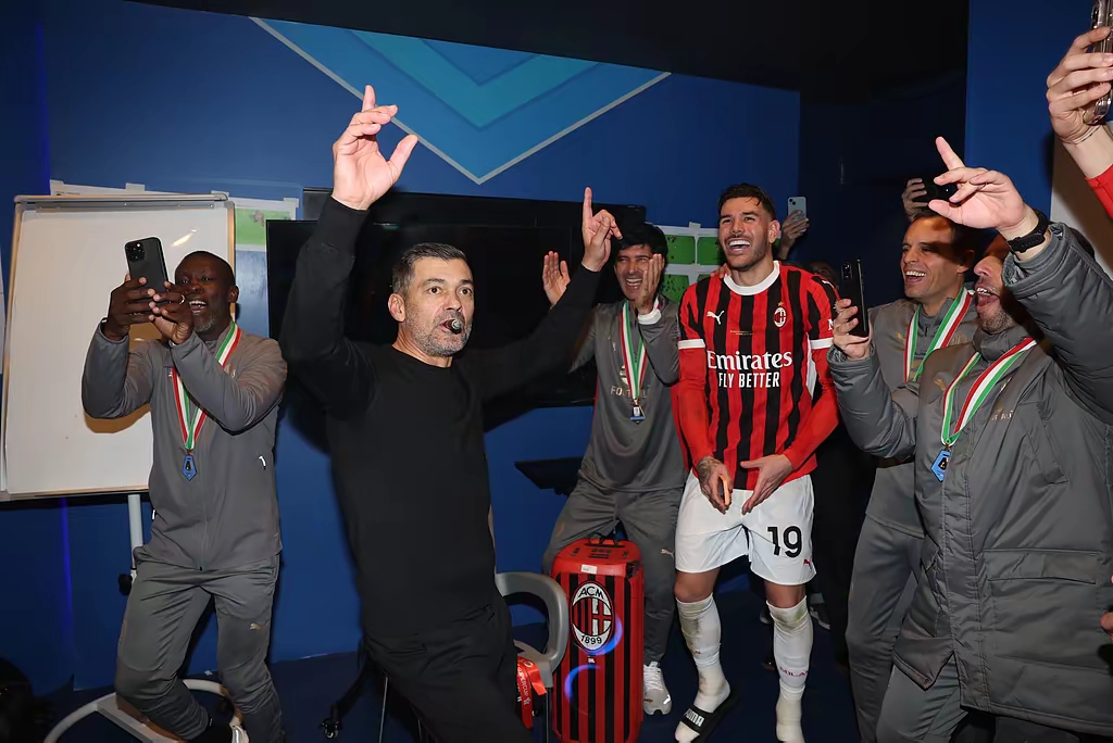 AC米兰全队状态良好，备战下一场比赛